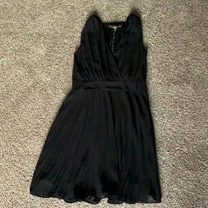 Black v-neck dinner dress